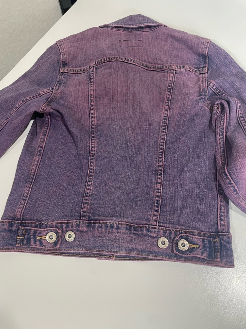 Vintage Look LEVI'S Purple Jean Jacket - Y2K Aesthetic - Feb 2010 - Size S - Picture 15 of 16